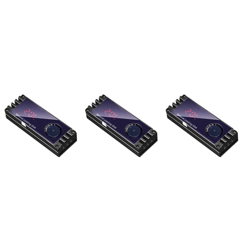 

Новый телефон охлаждения 3X M2, температура OLED, цифровой дисплей M.2 2280 NVME SSD, твердотельный жесткий диск, радиатор, черный