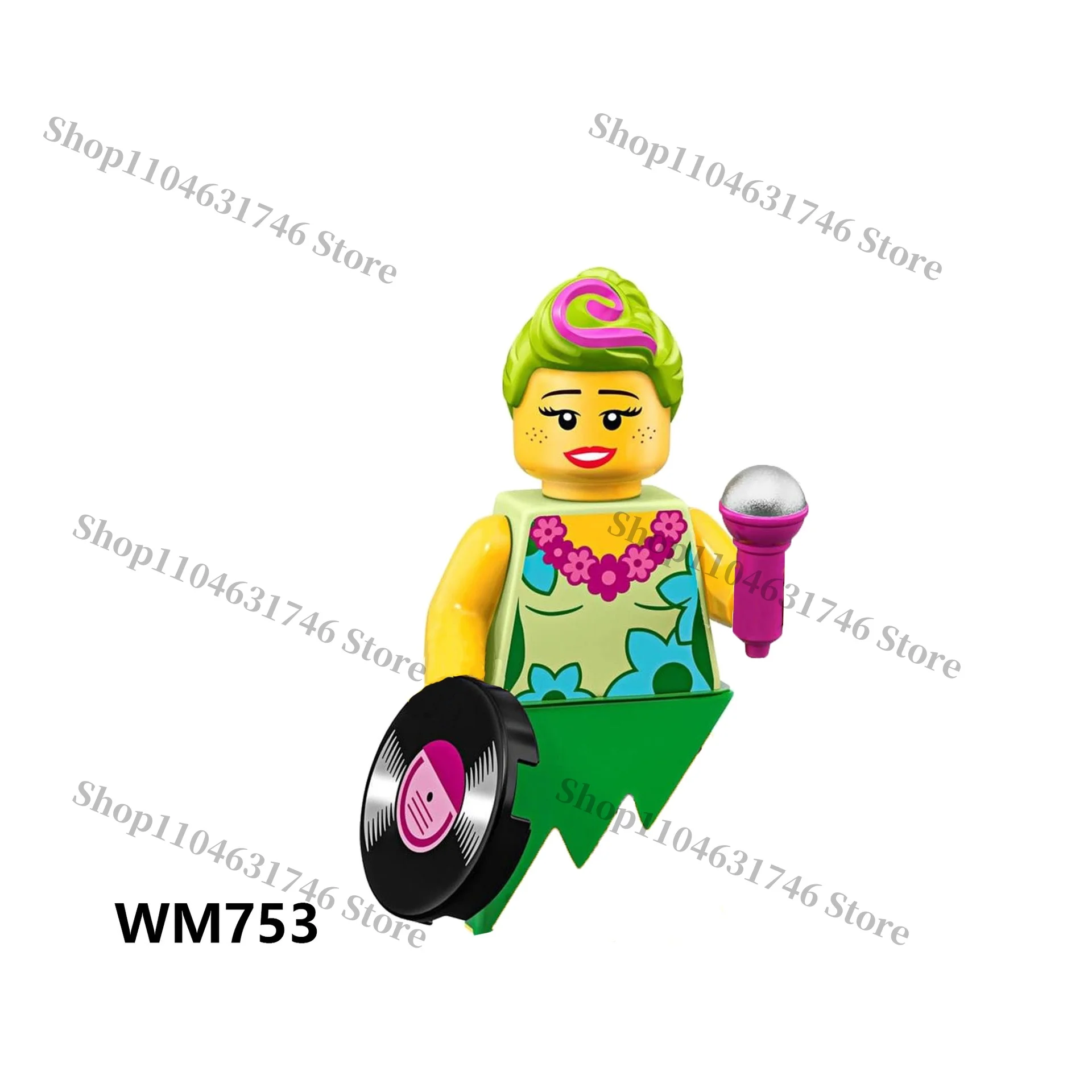 ديزني بنة سنو وايت ميكي ستيتش الساحرة شخصيات كرتونية للأطفال تجميع صغير بنة لعبة الطوب الهدايا