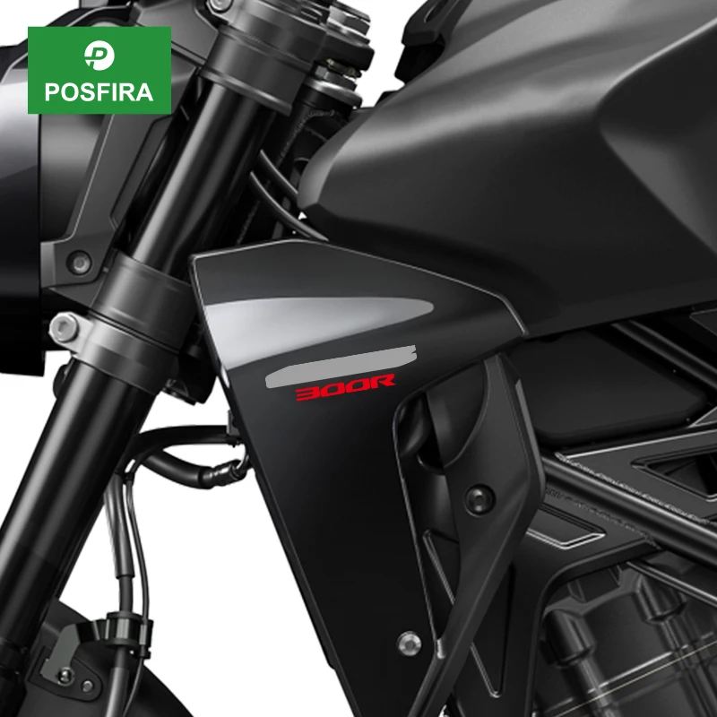 POSFIRA Motorcycle Radiator Panel Stickers Vinyl Decals for Honda CB300R CB 300R 300 R 2018-2024 2023 2022 2021 2020 Accessories