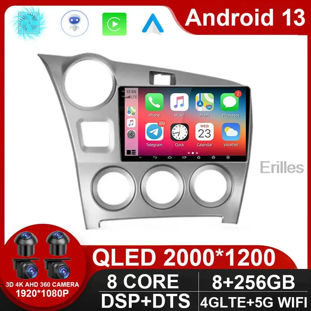 

Android 13 For Toyota Matrix 2 E140 2008 - 2014 Car Radio Multimedia Video Player Navigation GPS No 2din Carplay DVD HU NO DVD