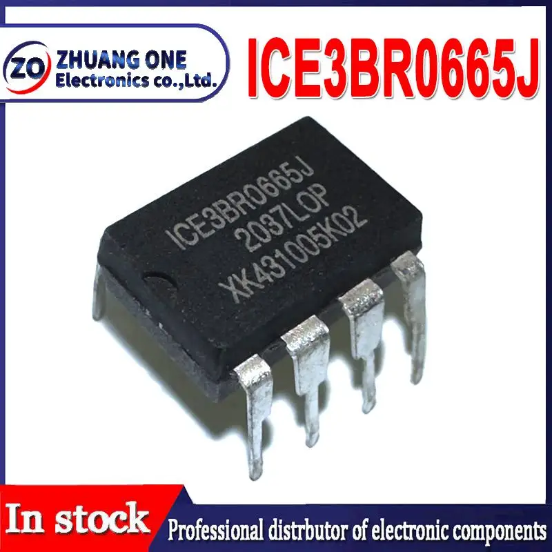 5PCS/lot ICE3BR0665J 3BR0665J 3BR0665 DIP8 into 8 feet LCD 100% good chip