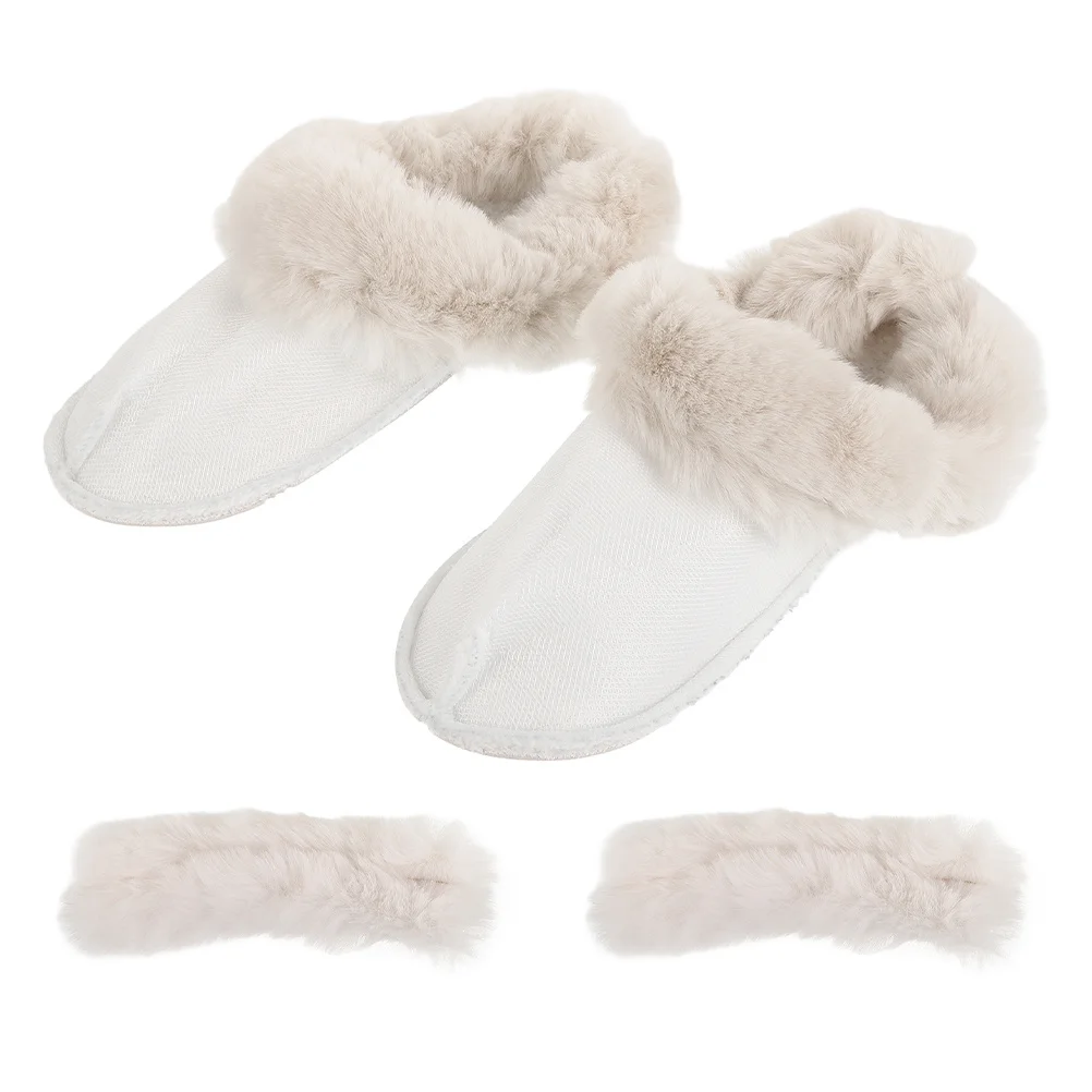 

Removable Winter Shoe Liner Thick Warm Long Hair Insert for Clogs Breathable Detachable Soft Liners for Slippers