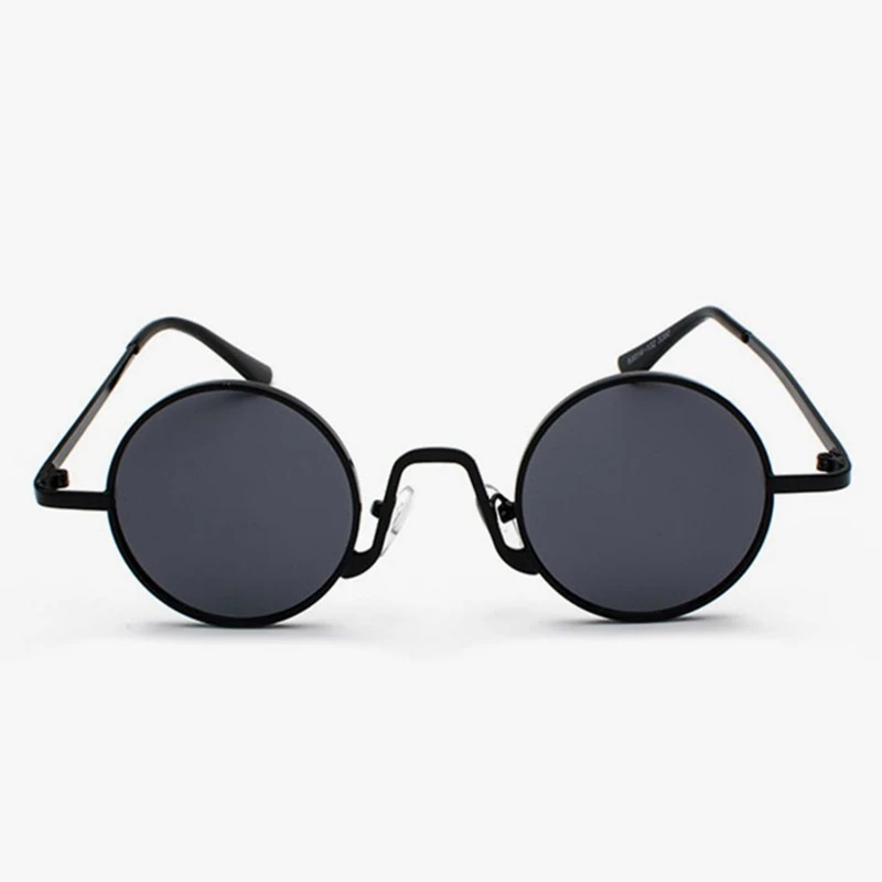 Round Sunglasses Brand Design Women Men Sunglasses Black & Black Gray & Clear Square Sunglasses Female Pink & Silver