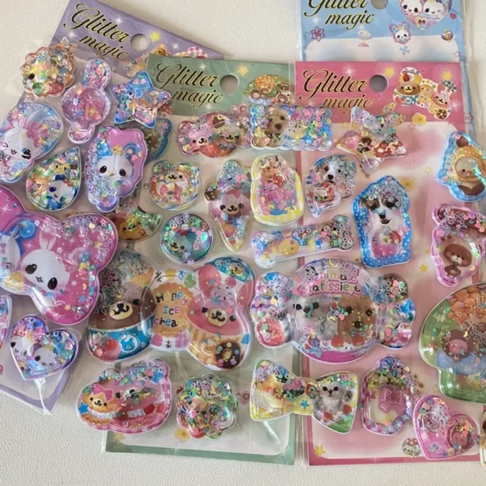 

Cute Sequin Design 3D Shake Sticker PVC Kawaii Phone Case Decoration Personalized Design Removable Y2K Retro Sticker