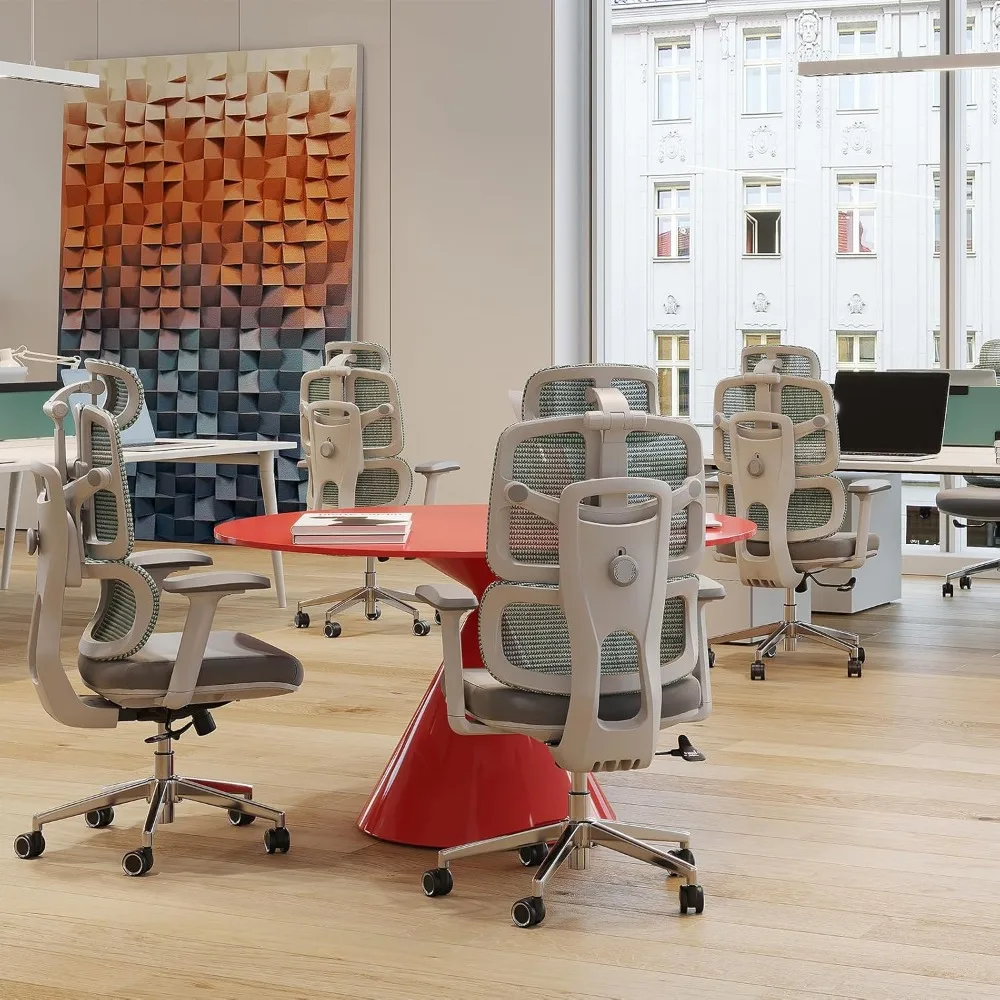 كرسي مكتب مريح 500 رطل كرسي مكتب شبكي منزلي كراسي مكتب ألعاب مريحة قابلة للتعديل 90-125 °   إمالة الكمبيوتر المتداول