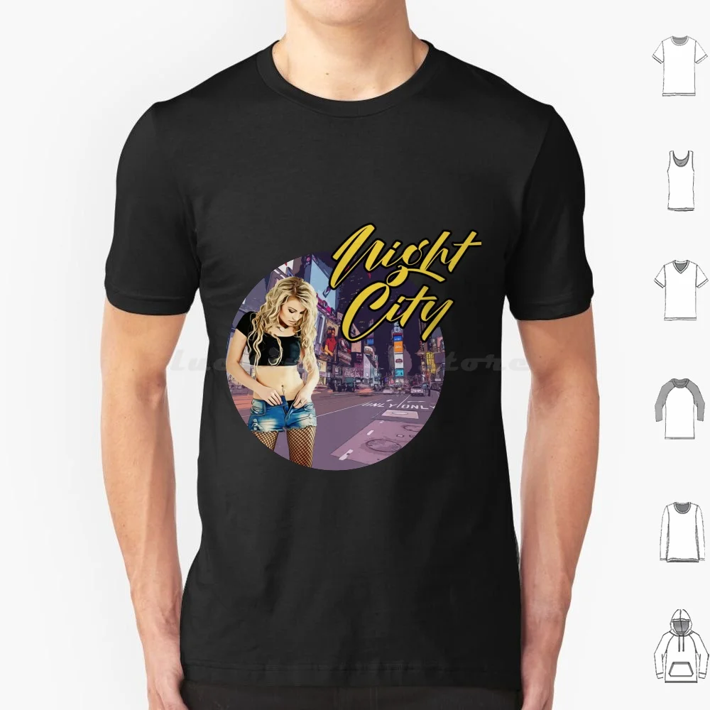 Cp Night City Woman T Shirt 6xl Cotton Cool Tee V Keanu Reeves 2077 Electronic New World Future Woman Science Fiction Sci Fi