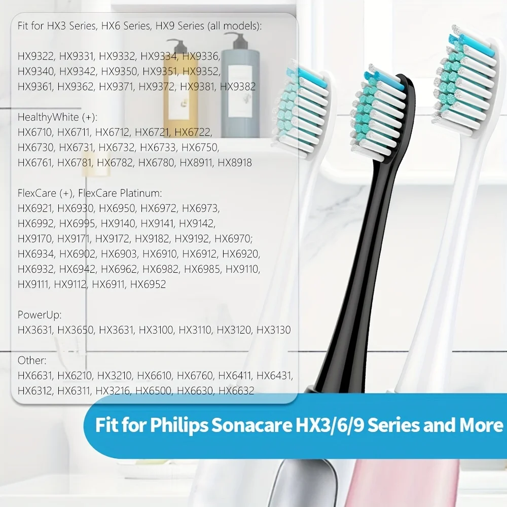 Cabezales de repuesto compatibles con los cabezales de cepillo de dientes eléctrico Philips Sonicare DiamondClean serie HX3/HX6/HX9 HX6064