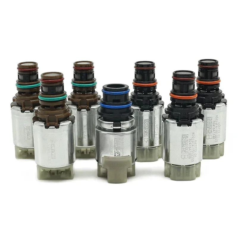 7 Pieces Transmission Solenoid Valve Set for Ford Vehicles Valve Replacement Car Accessory Tools Compatible with 6F15 6F35