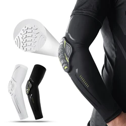 1Pcs Elbow Pads Honeycomb Foam Elastic Basketball Volleyball Elbow Protector Arm Sleeves For Women Men