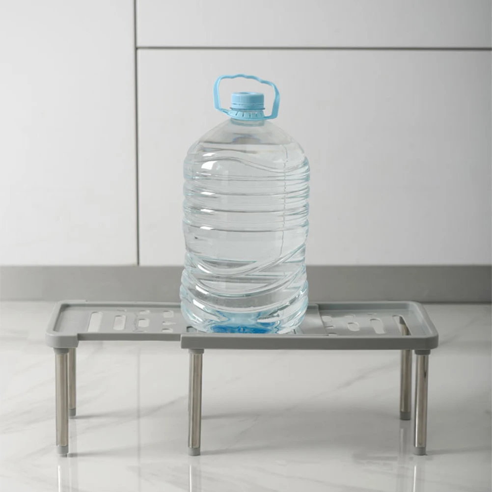 

Retractable Detachable Spice Organizer Storage Rack Grey Multi-Layer Shelf Kitchen Bathroom Bedroom Condiments Grains Canned