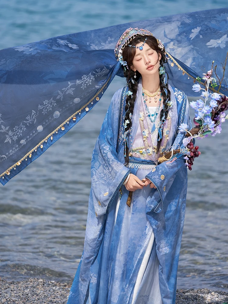 Nowe stroje Hanfu dla kobiet dorosłych Chińskie tradycyjne klasyczne stroje taneczne ludowe Kostiumy sceniczne Dynastia Tang Letnia sukienka DQL11334