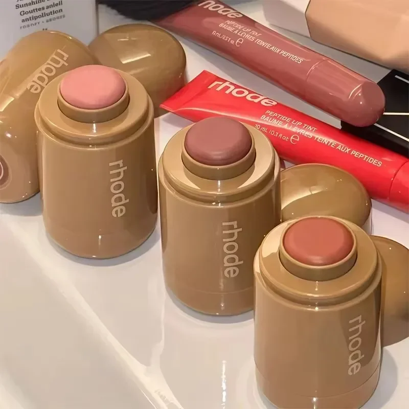 العلامة التجارية أحمر الخدود عصا 3 في 1 ماكياج الخد الشفاه ملون مرطب حريري سطع الشمس نقع تان خط أحمر الخدود كريم أحمر الخدود كونتور مستحضرات التجميل