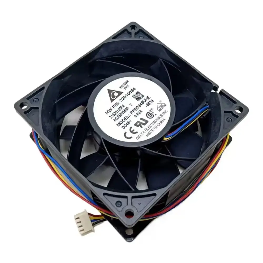 92mm Fan for Delta PFB0948UHE 90mm 48V 0.8A 4-wire Inverter Cooling Fan, 7000RPM, Double Ball Bearing, High Airflow
