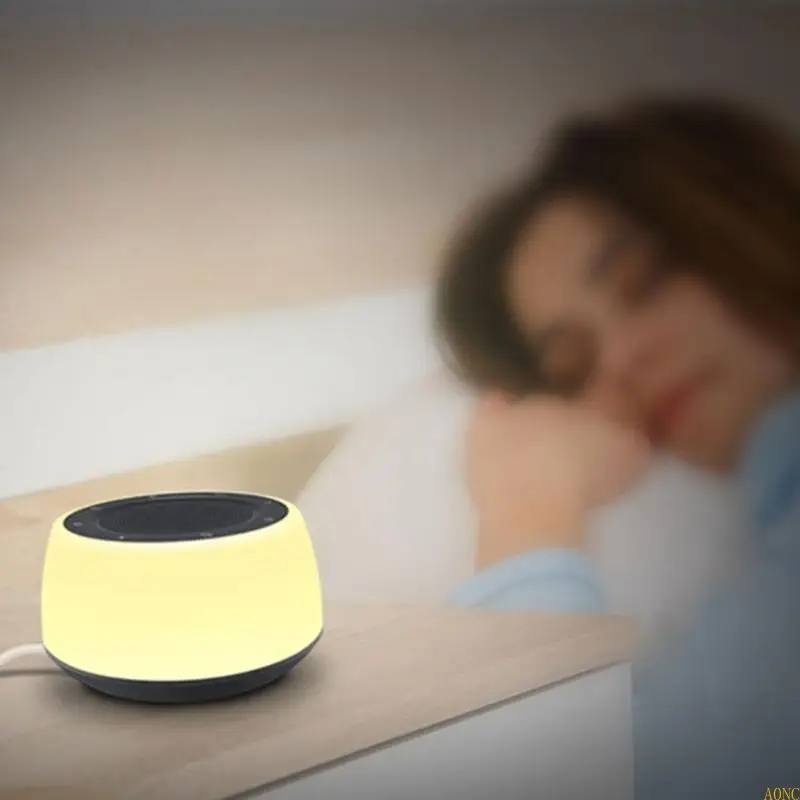 A0NC Säugling Atemtherapie Sound Machine Schlafhilfemaschine Weiß Noise Music Light -Gerät Stimmungsbeleuchtung für Kinder