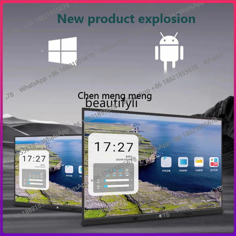 K182 All-in-One Conference Flat Panel Large Screen 55/65/75/85/100 Inch Multimedia Smart Kindergarten Monitor TV Office Video