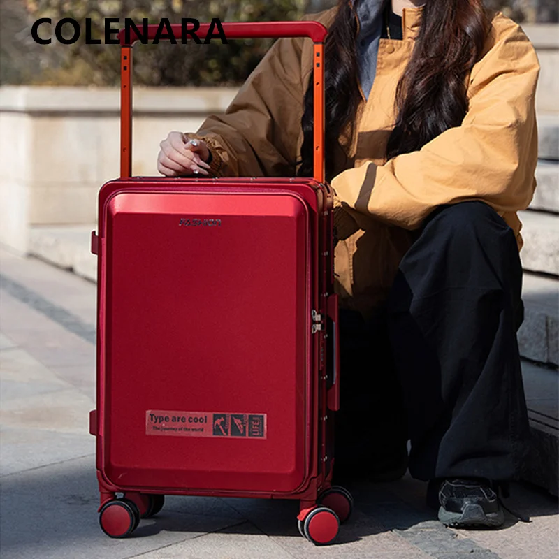 COLENARA Luggage Travel Bag ABS + PC Boarding Box Large Capacity Trolley Case 20