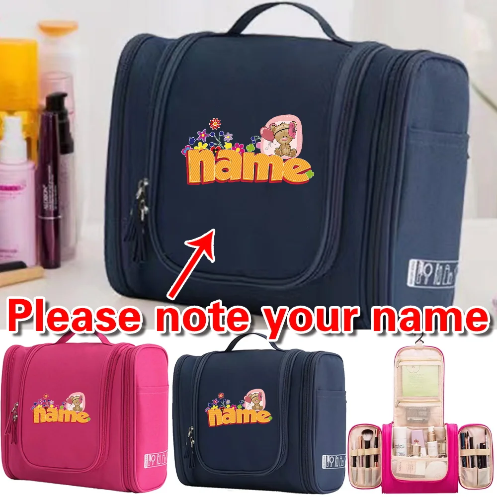 Personalized Customized Name Cosmetic Bag Portable Small Cosmetic Bags Toiletry Handbag Cash Wallet Lipstick Storage Pouch