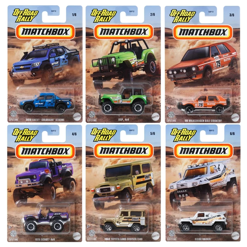 Matchbox European Streets Germany Series County Rescue Assortment-American Convertible Off Road Rally 1/64 Diecast Car Toy GGF12