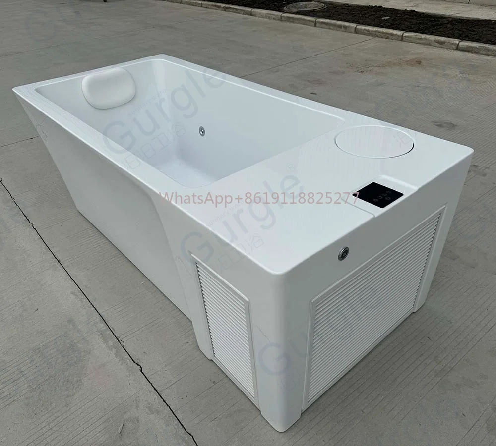 New Design All In Plunge Rectangular Acrylic Ice Bath Tub 1HP Chiller Heating and Cooling Functions