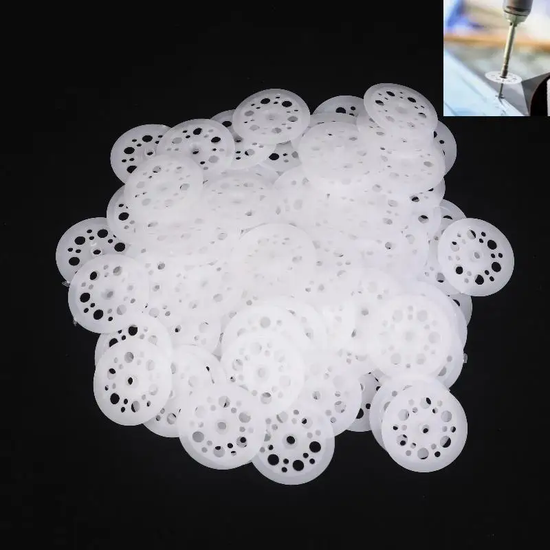 50/100 Stück 45 mm Kunststoff-Unterlegscheiben, Belastungsverteiler, Polypropylen-Unterlegscheibe für die Befestigung von Schrauben, Isolierplatten