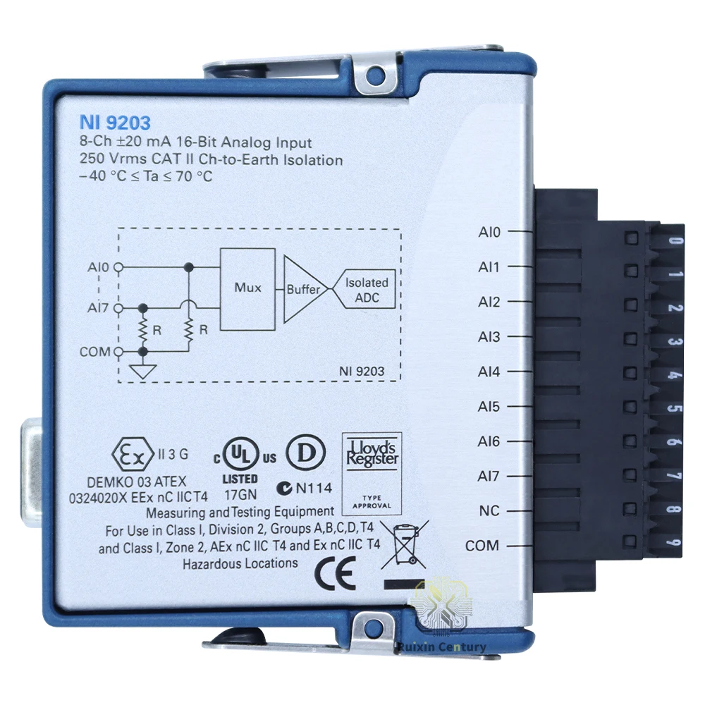 FOR NI 9203 779516-01 8-Channel ±20 mA 200 kS/s 16-Bit C-Series Analog Current Input Board with 250Vrms Isolation Screw Terminal