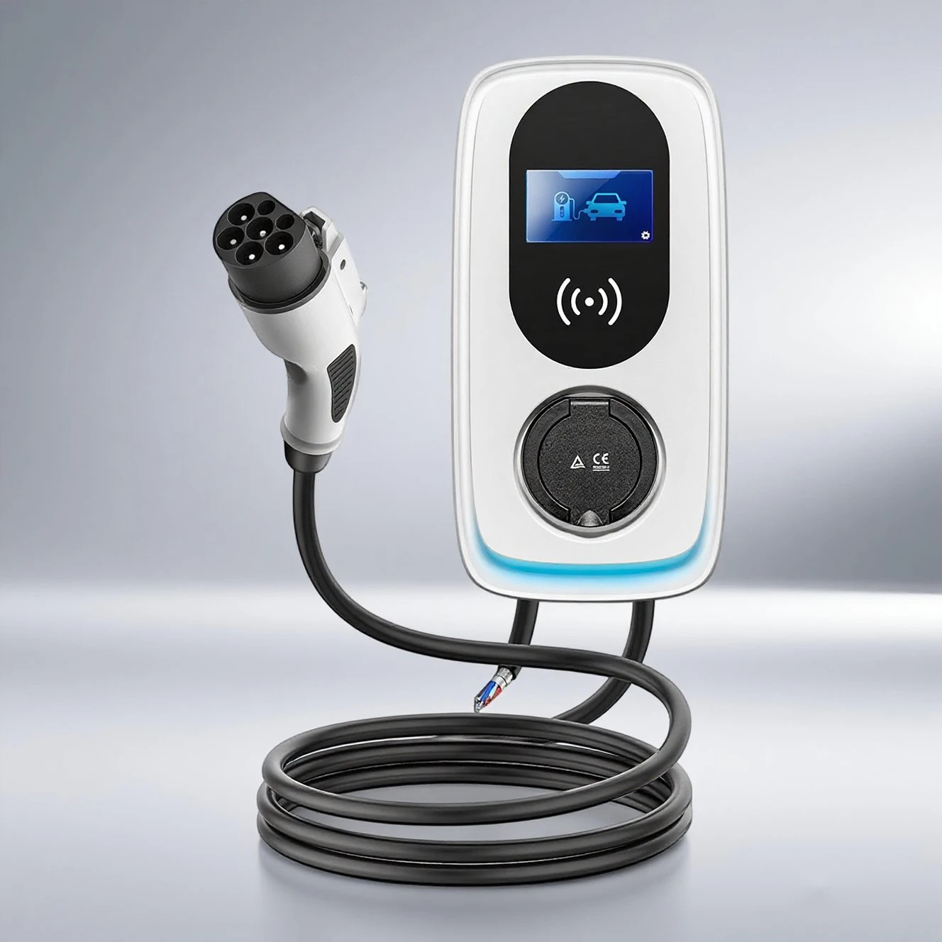 

Hassle-Free Support 7kw 11kw 22kw Home Use AC EV Charger with Type1 Type2 GB/T Safety AC Ev Charging Station with CE Certified