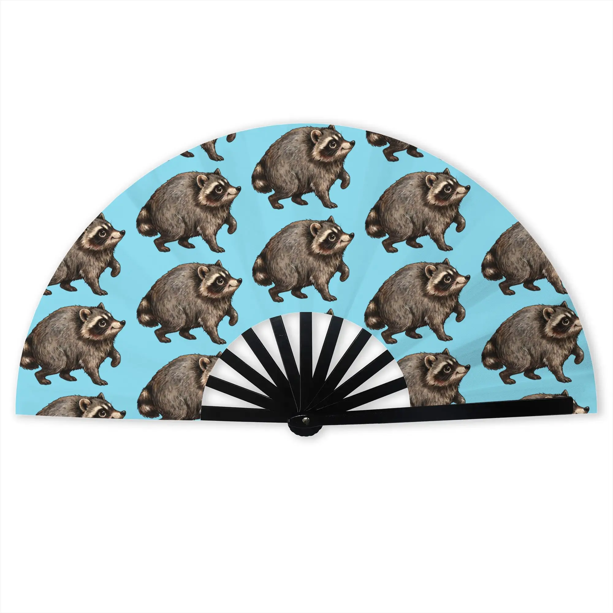 Personalised Jimothy Raccoon Hand Fan Promotional Gift Event Souvenir Seattle  Durable Folding Fans Creative Bulk Pack Fan