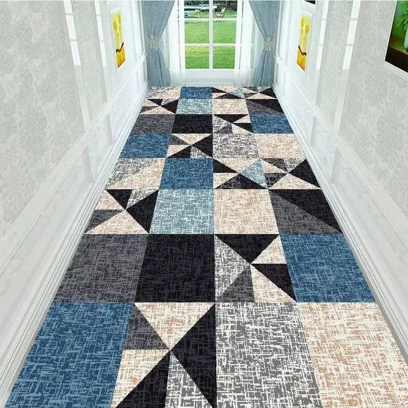 Corridor Carpet Long Hallway Area Rug Geometric Living Room Carpet Kitchen Aisle Mat Room Decoration Floor Mats Tapis Alfombra