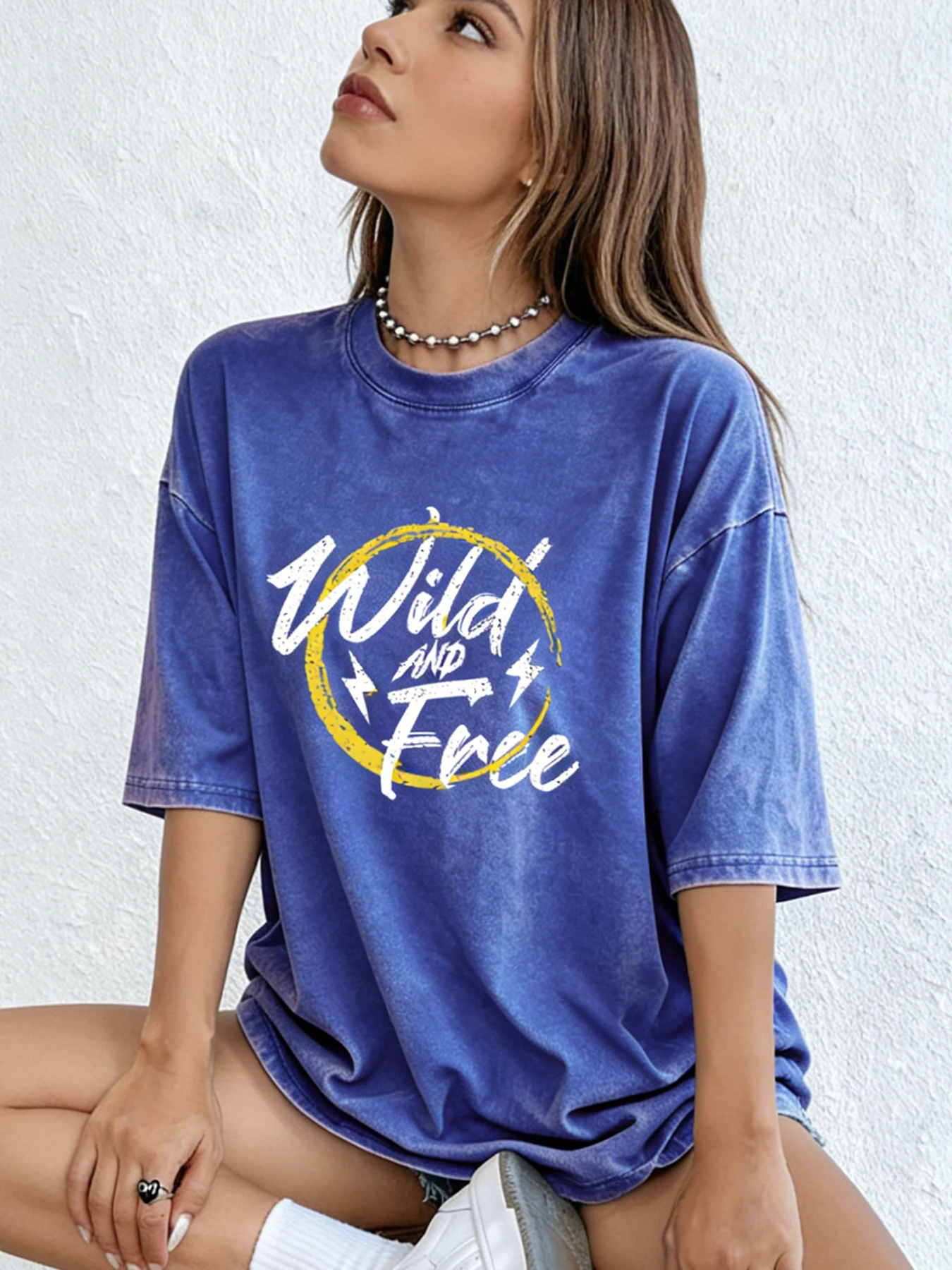 

Женские футболки в стиле бохо с принтом, свободные повседневные топы в стиле хип-хоп из хлопка, новинка лета 2026, оверсайз, уличная одежда