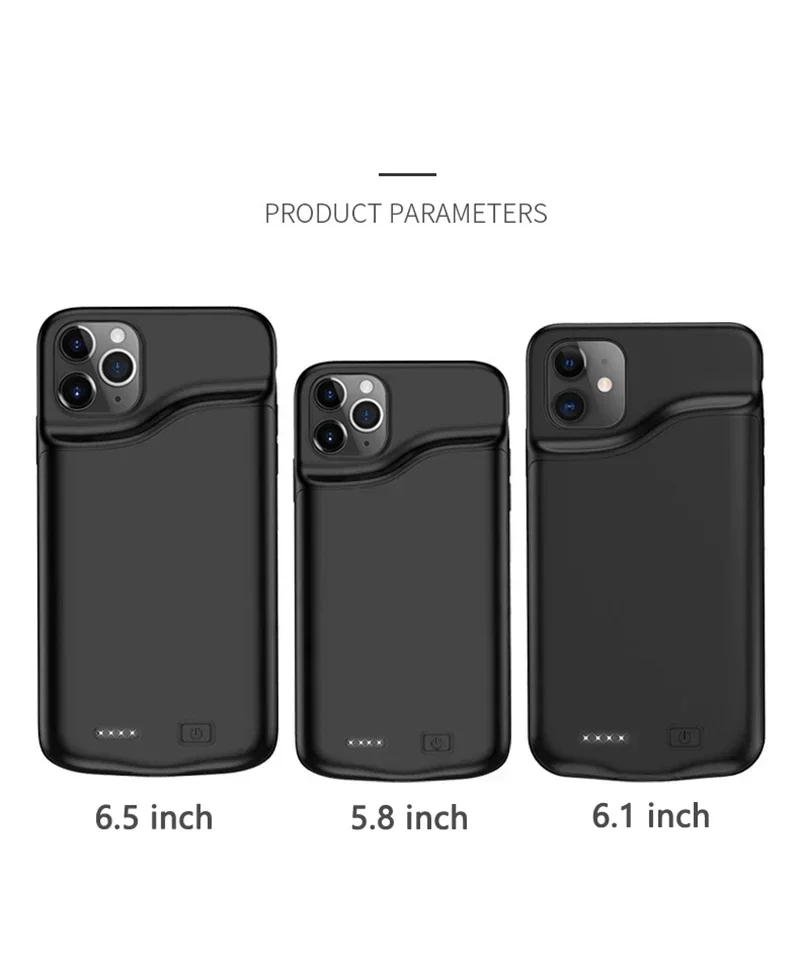 آيفون 13 12 11 برو MaxMini 6 S 7 8 Plus X XS Max XR حافظة شاحن بطارية قوة البنك شحن حافظة 10000mAh مع الصوت