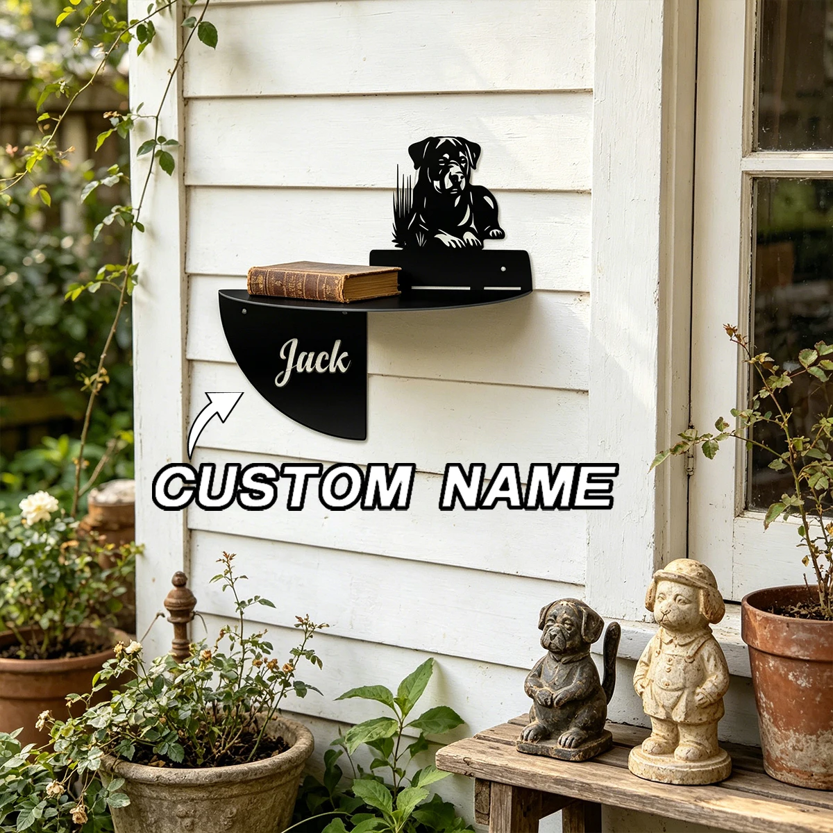 Custom Text Labrador Retriever Metal Wall Shelf Easy Mount Sturdy,Thanksgiving Gift Holiday Season, Cheap home decor