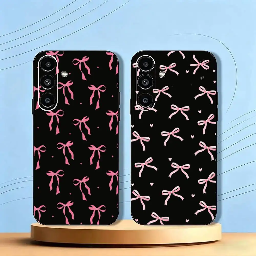 Bowknot Slim Fit Soft Touch Precise Hole TPU Printed Phone Case For Samsung Galaxy