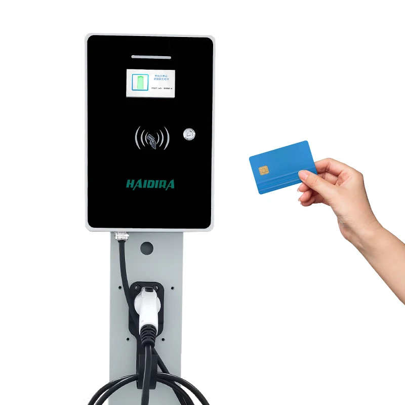 Commercial Floor-Mounted EV Charger - 3.5kW-14kW AC Output With GB/T\CCS1\CCS2\CHAdeMO Plug And Sheet Metal Housing
