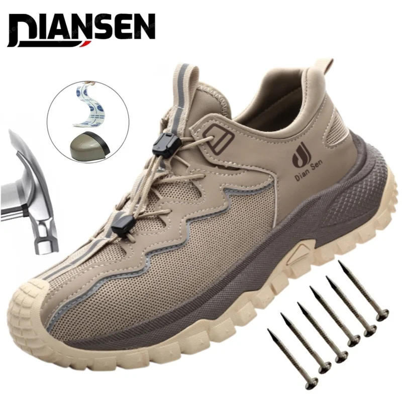 Men's Fashionable Safety Shoes, Puncture Resistant, Smash Resistant, And Impact Resistant Safety Shoes, Construction Work Shoes