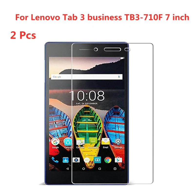 2 Pcs 9H Clear Tempered Glass for Lenovo Tab 3 business TB3-710F 7 inchTablet Screen Protector Anti Scratch