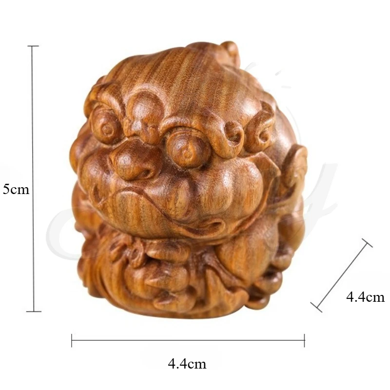 خشب الصندل الأخضر نحت الحلي الشجاعة Yuanbao Pixi الشجاعة سطح المكتب الحلي الهدايا لجلب الحظ ديكور المنزل #5