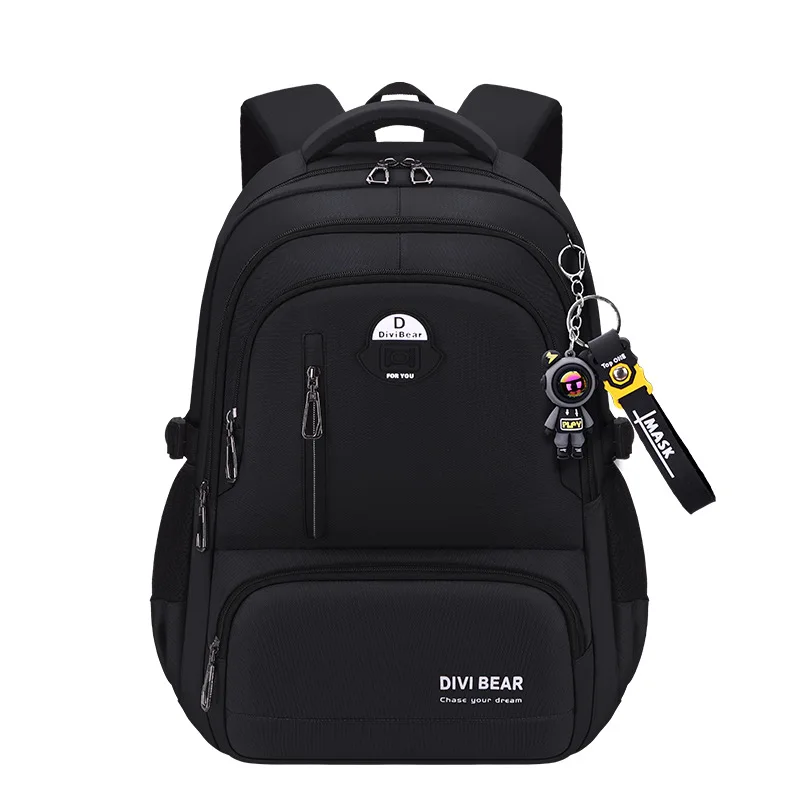 2025 Large capacity men's backpack with astronaut pendant 2 sizes of student school backpacks Student nylon school bags mochilas