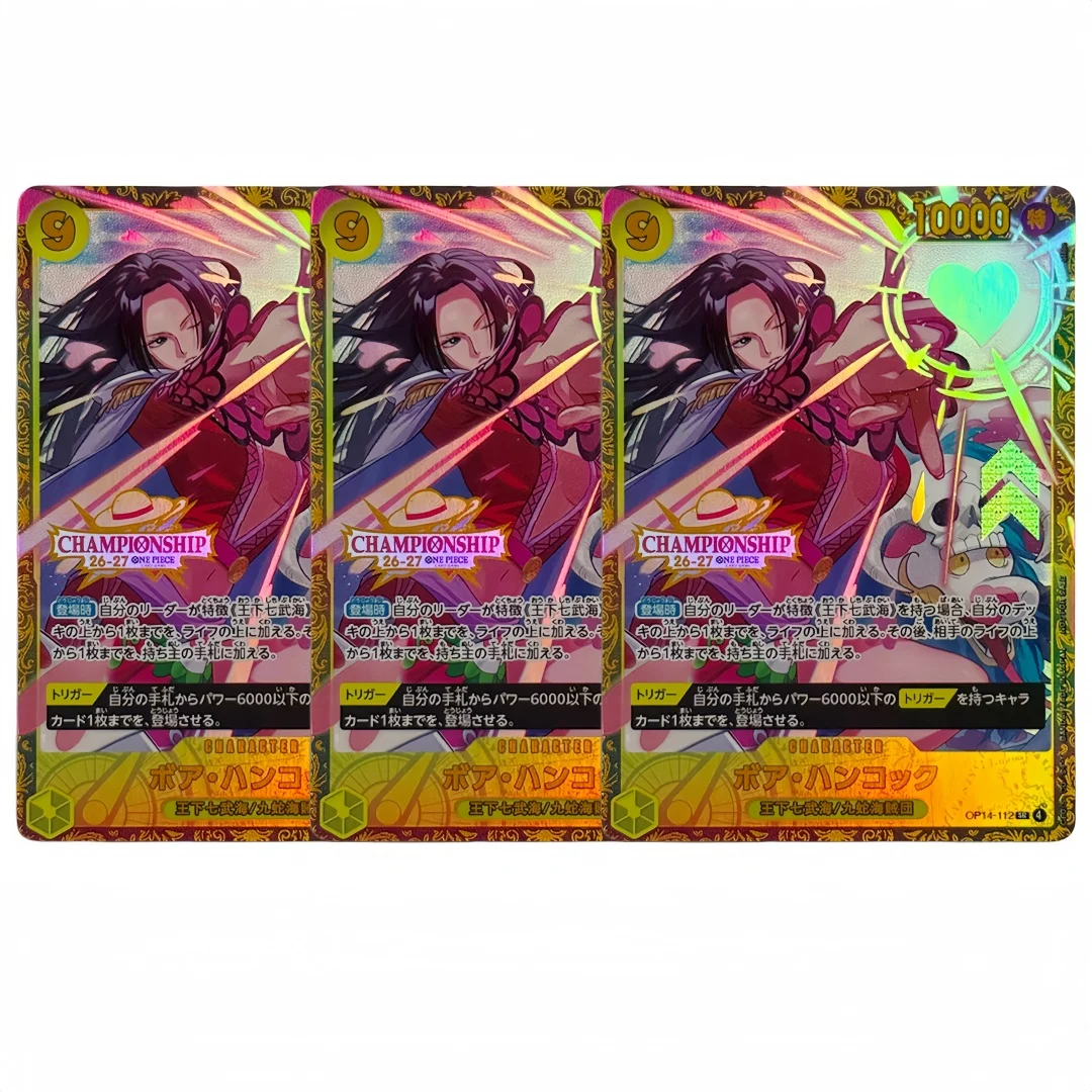 One Piece Opcg Diy Extra Booster Series Boa Hancock Folding Flash Card OP14-112 CHAMPIONSHIP 26-27 Game Collection Card Toy Gift