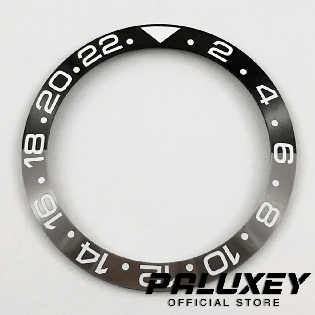 New Slope Black Grey 38mm*30.6mm High quality Ceramic Bezel Insert fit 40mm Case NH35 NH34 GMT Automatic Movement Watch