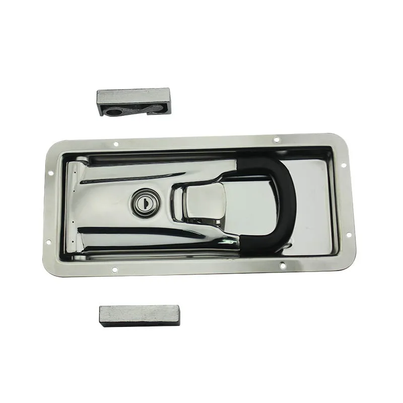Built-in locking mechanism Heavy duty corrosion resistant stainless steel container lock with rubber grip for equipment vehicles