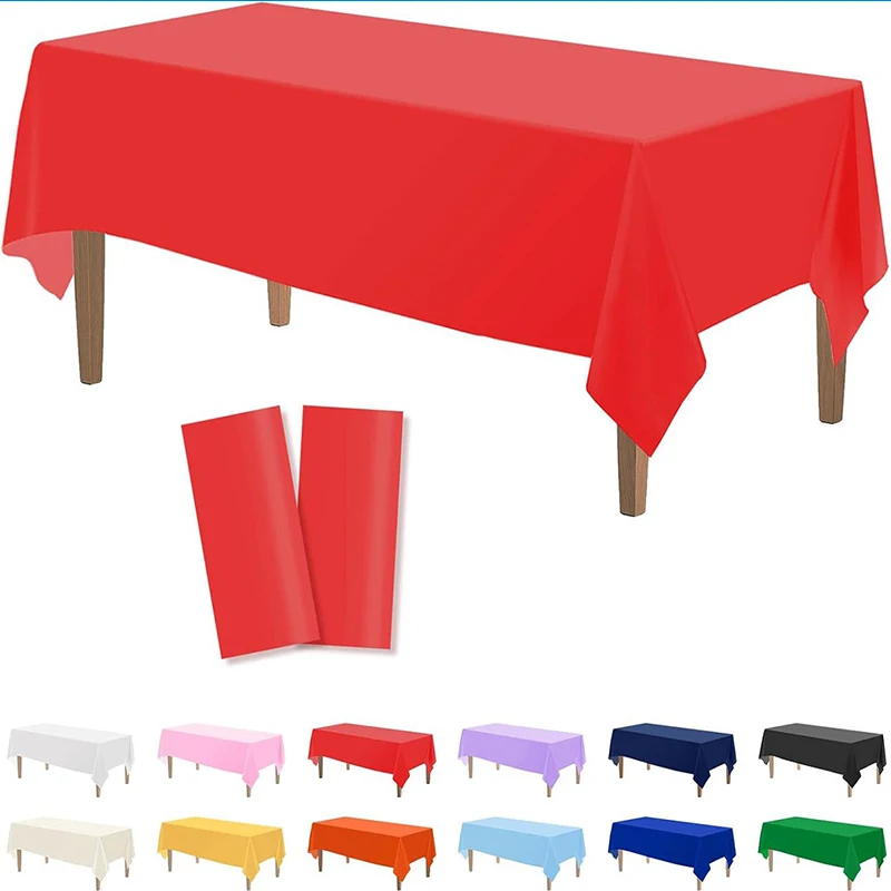 

137*183cm Disposable Tablecloth For Rectangular Birthday Party Wedding Christmas Table Cover Wipe Desk Cloth Decor Covers CZB02