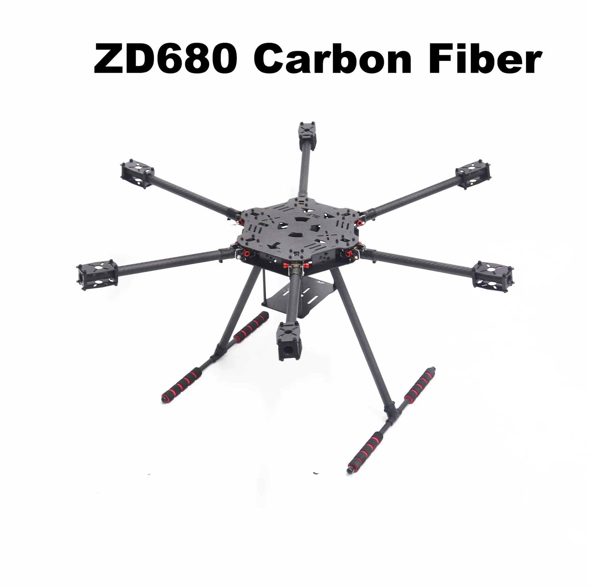 Bcube fpv f680 fibra de carbono completa zd 680 hexa-rotor quadro braço dobrável hexacopter kit quadro com trem de pouso inflamável para rc