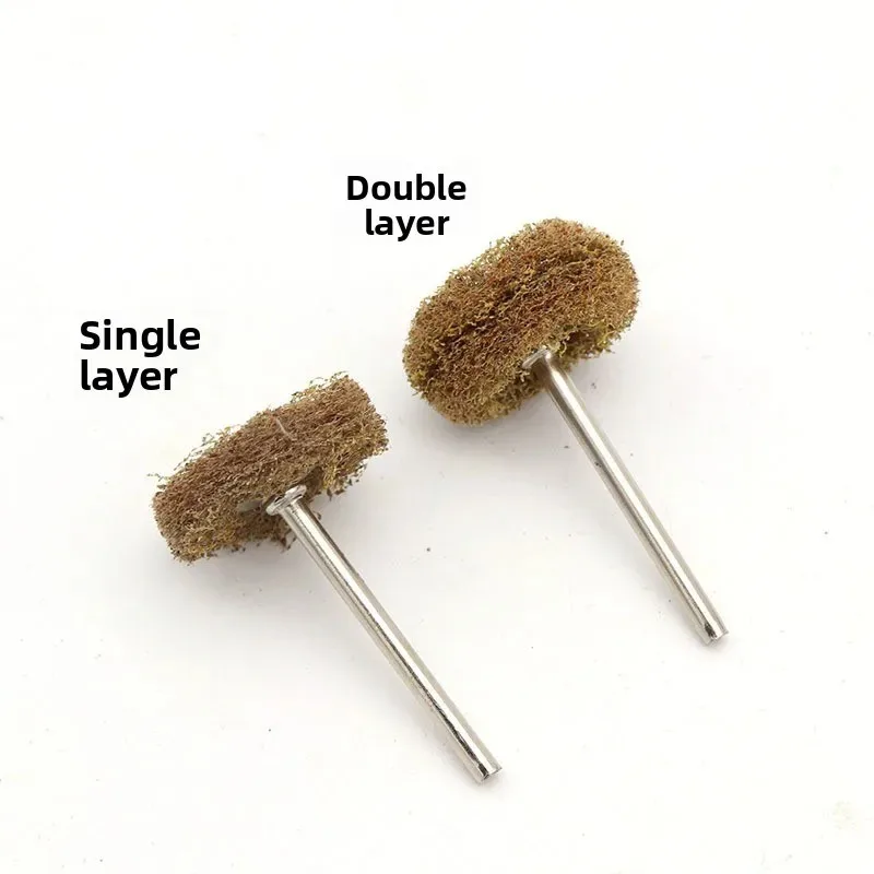 Fiber Cloth Grinding Head Single-Layer/ Double-Layer Grinding Head Handle-Attached Cleaning Cloth Wheel Polishing Grinding Head