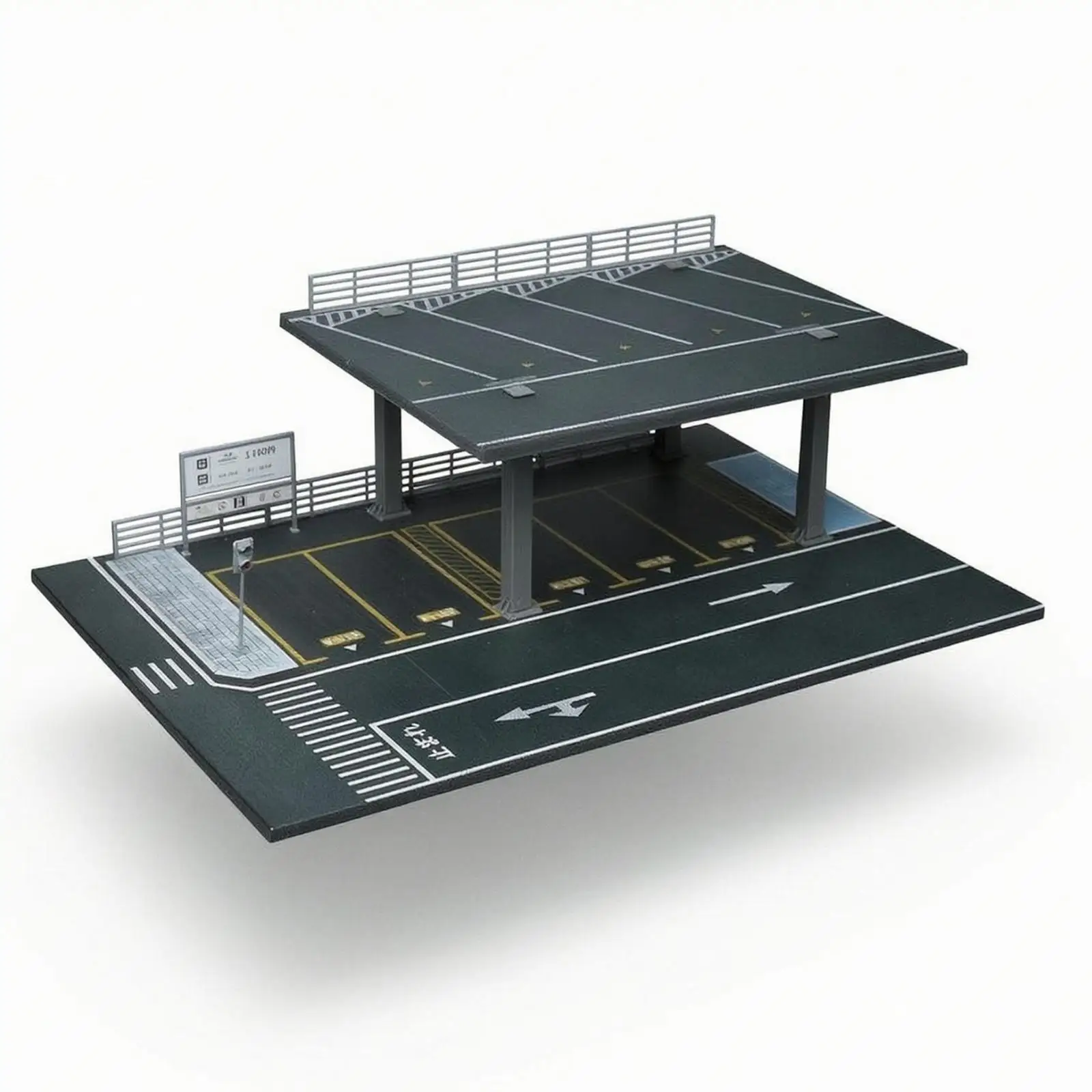 parking-scene-model-1-64-scale-steel-frame-parking-model-printed-markings