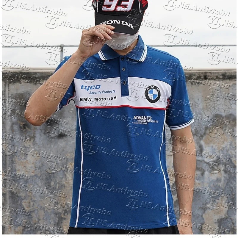 

Рубашка-поло BMW WorldSBK Motorsport Motorrad Motorcycle Cruiser Superbike Racing Летняя быстросохнущая дышащая темно-синяя рубашка