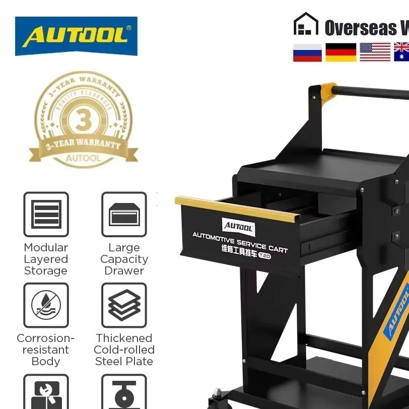 Carrello Portautensili per Officina Riparazione Auto, Tipo Cassetto, per Programmazione Auto, Capacità 100KG, Attrezzatura Robusta