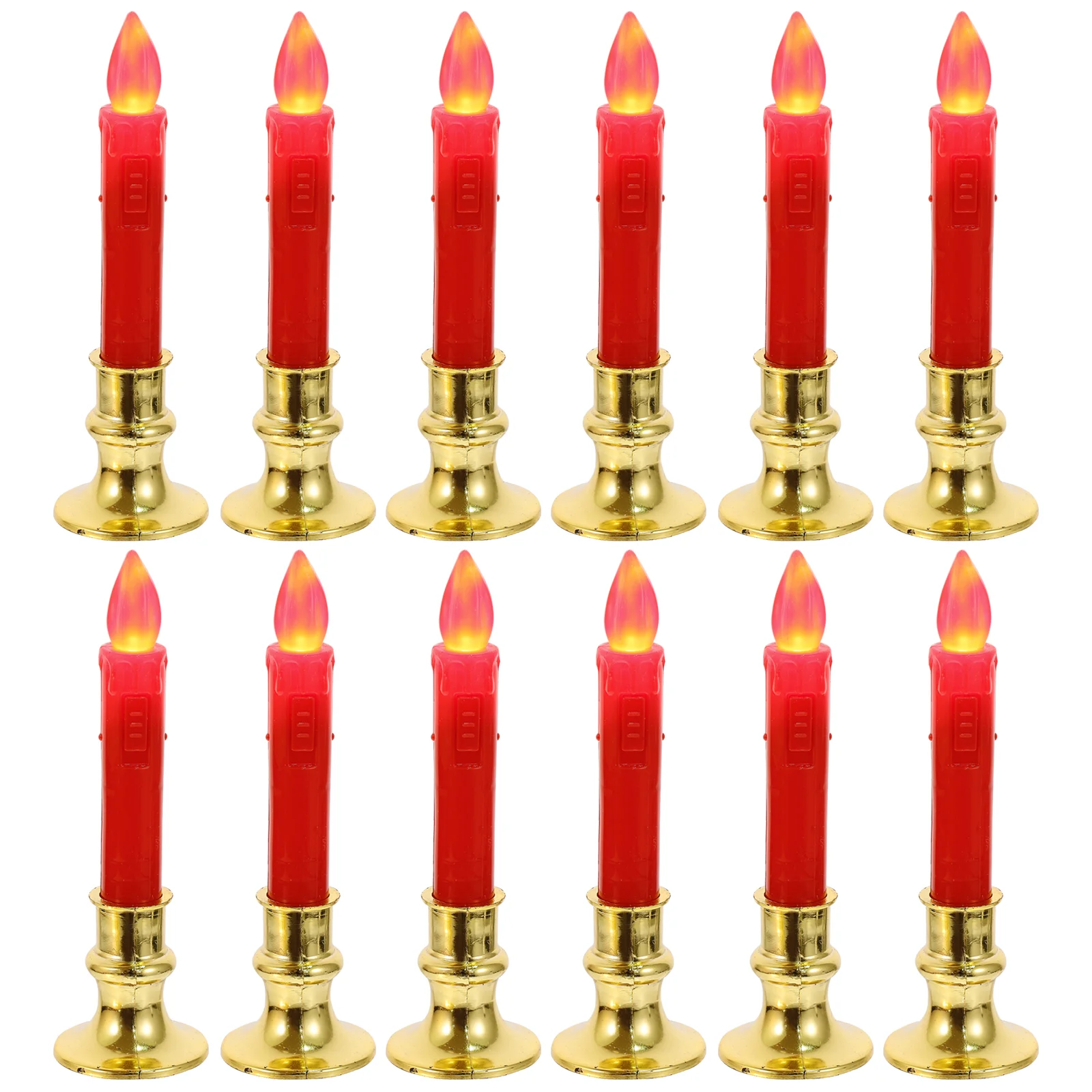 

12 Pcs Electronic Electric Lamp System False for Decor Plastic Home Decoration LED Fake Artificial
