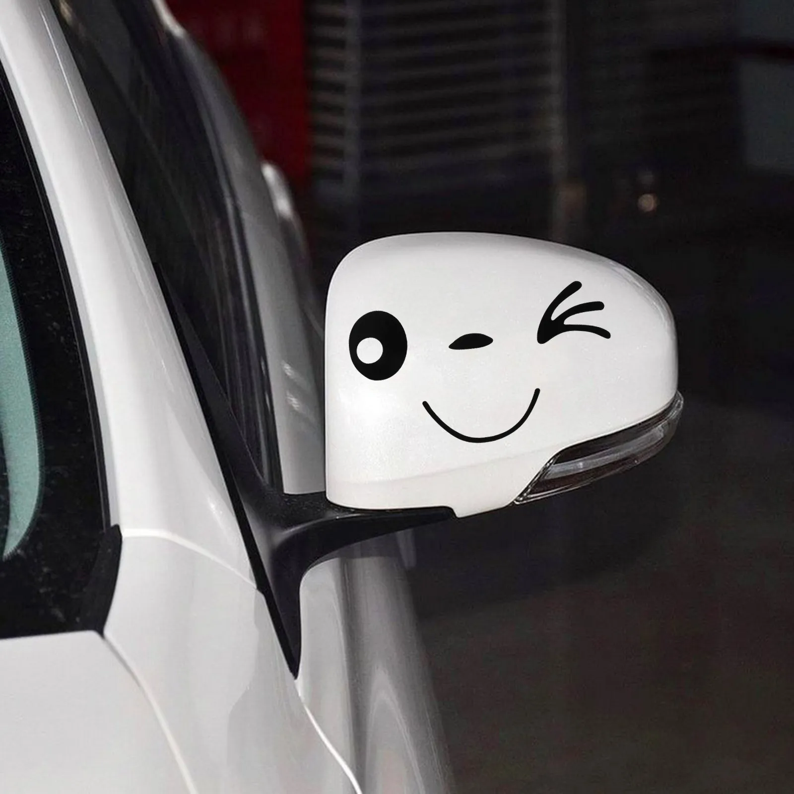 

6 Pairs Rear View Mirror Decal Stickers Car Rearview Mirror Cartoon Man Waterproof PVC Durable Practical Easy to Stick No