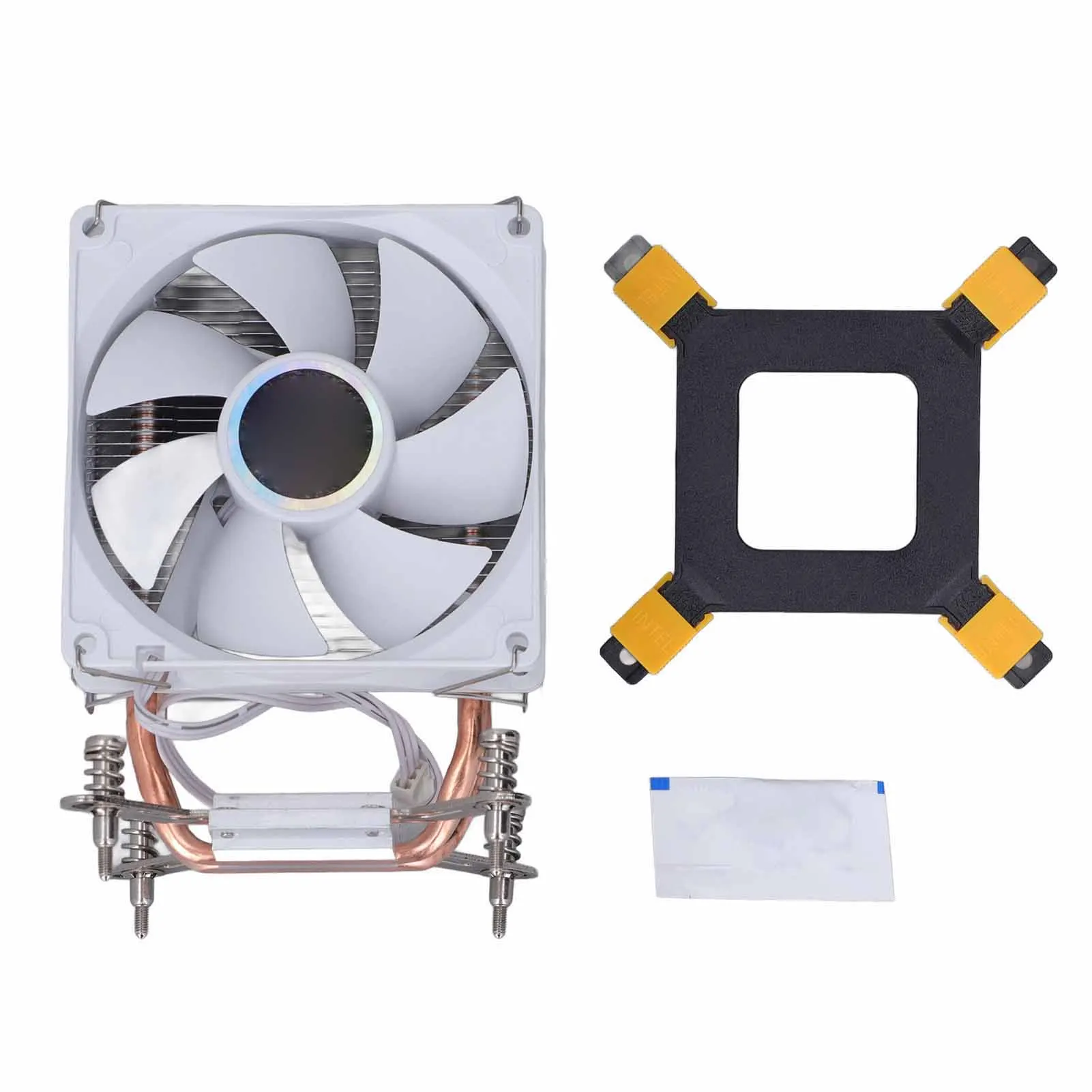 

CPU Cooling Fan 3.54in 2 Heat Pipes 3pin 12VDC 2000RPM Hydraulic Bearing CPU Air Cooler with Backplate for Intel 775 1150 AMD