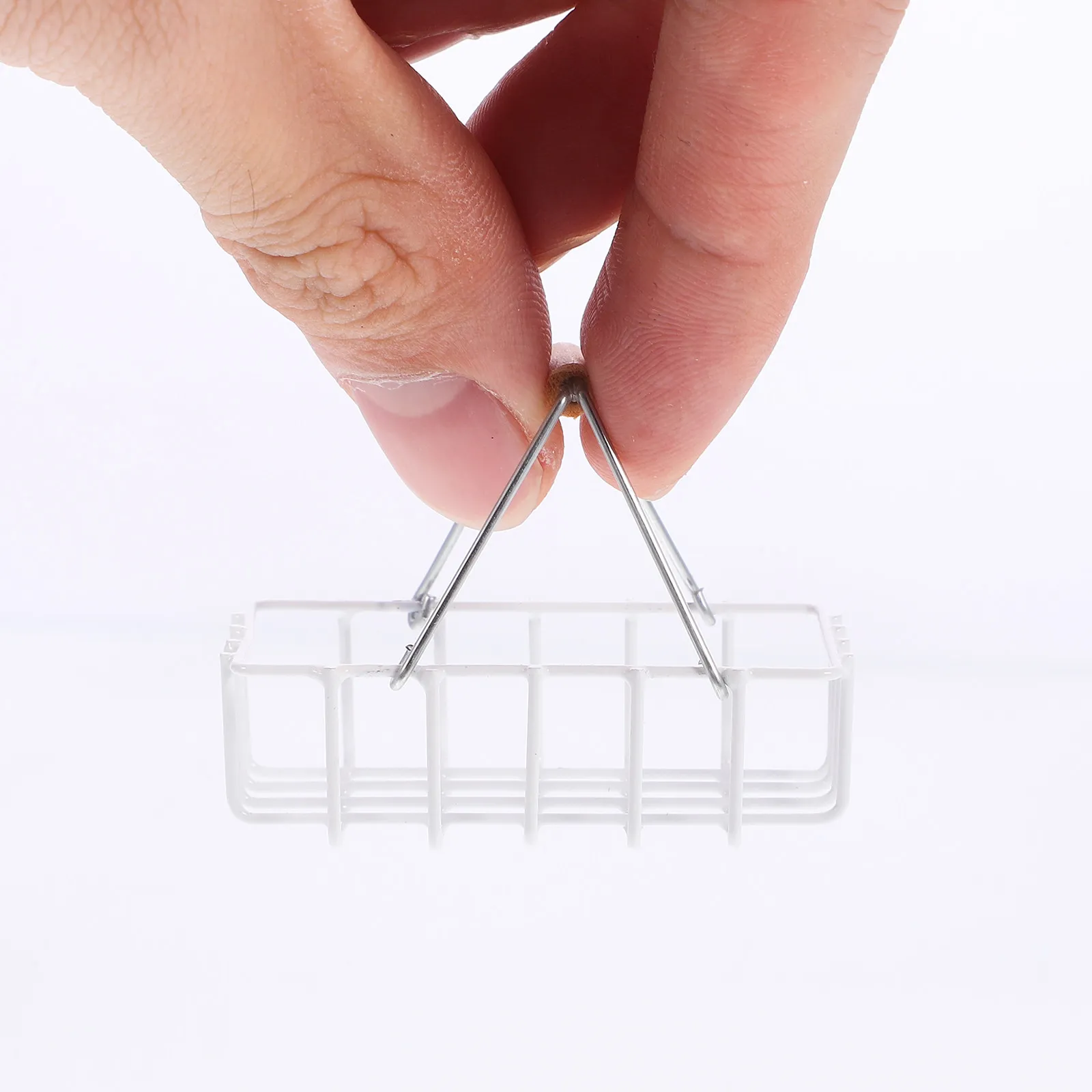 

Mini Shopping Basket Metal Sturdy Small Handle Dollhouse Grocery Storage Basket Pretend Play Prop Playing House Toy